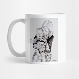 Love is...Nan and grandson by AllansArts Mug